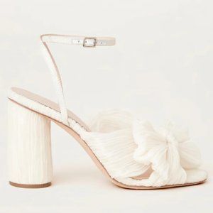 Loeffler Randall Camellia Pearl Pleated Bow Heel (NWB)